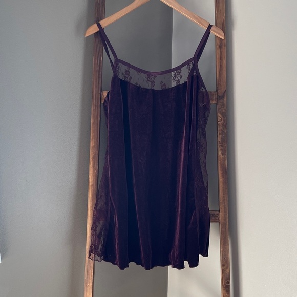 Cacique Other - Cacique Burgundy Lace Chemise